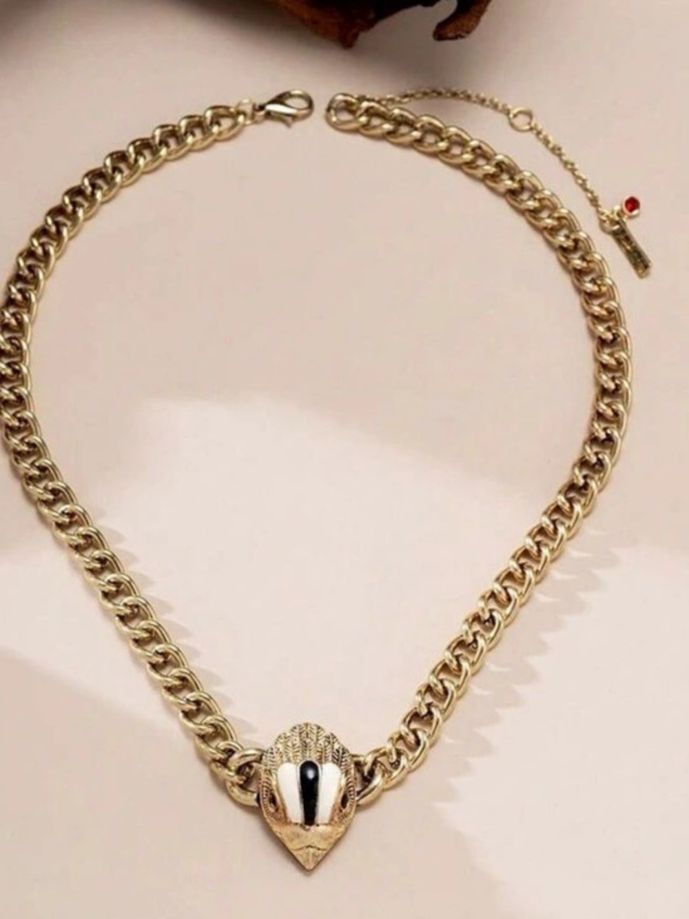 New Kurt Geiger Gold-Tone Pendant Necklace